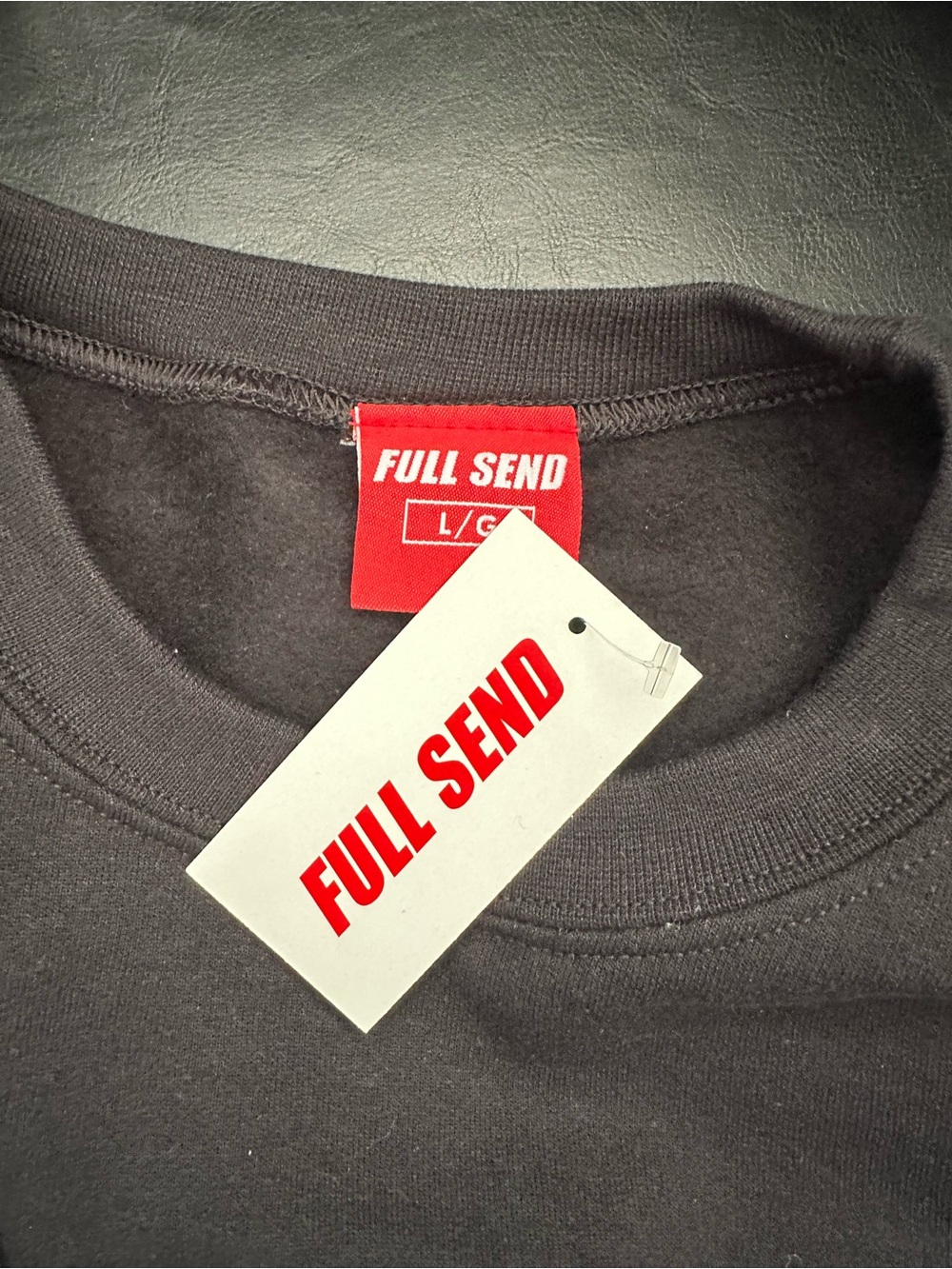 Full Send Men's Crewneck Sweater in Charcoal